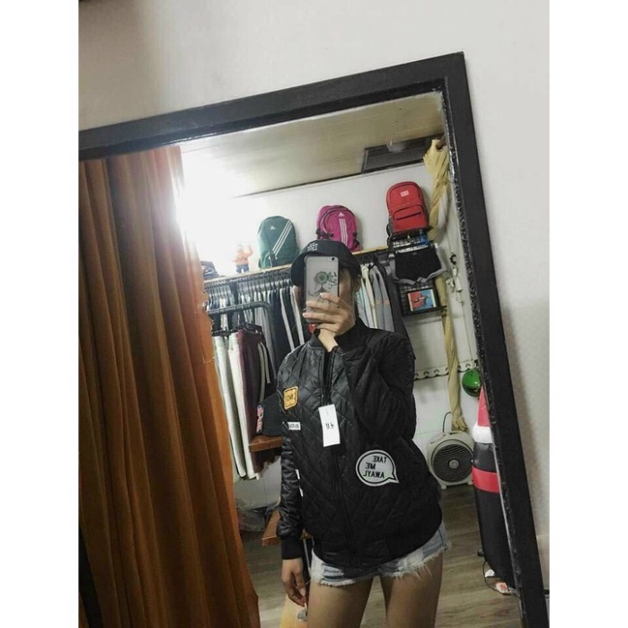 [Ảnh thật] Áo khoác nữ viền phao style cute phối logo may [8 màu] - (Blackwolf) | BigBuy360 - bigbuy360.vn