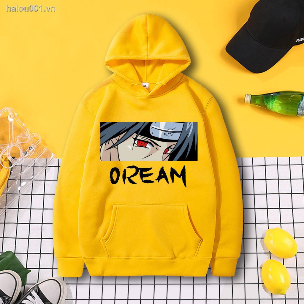 NARUTO Áo Hoodies Có Nón Dài Tay Thời Trang Nam