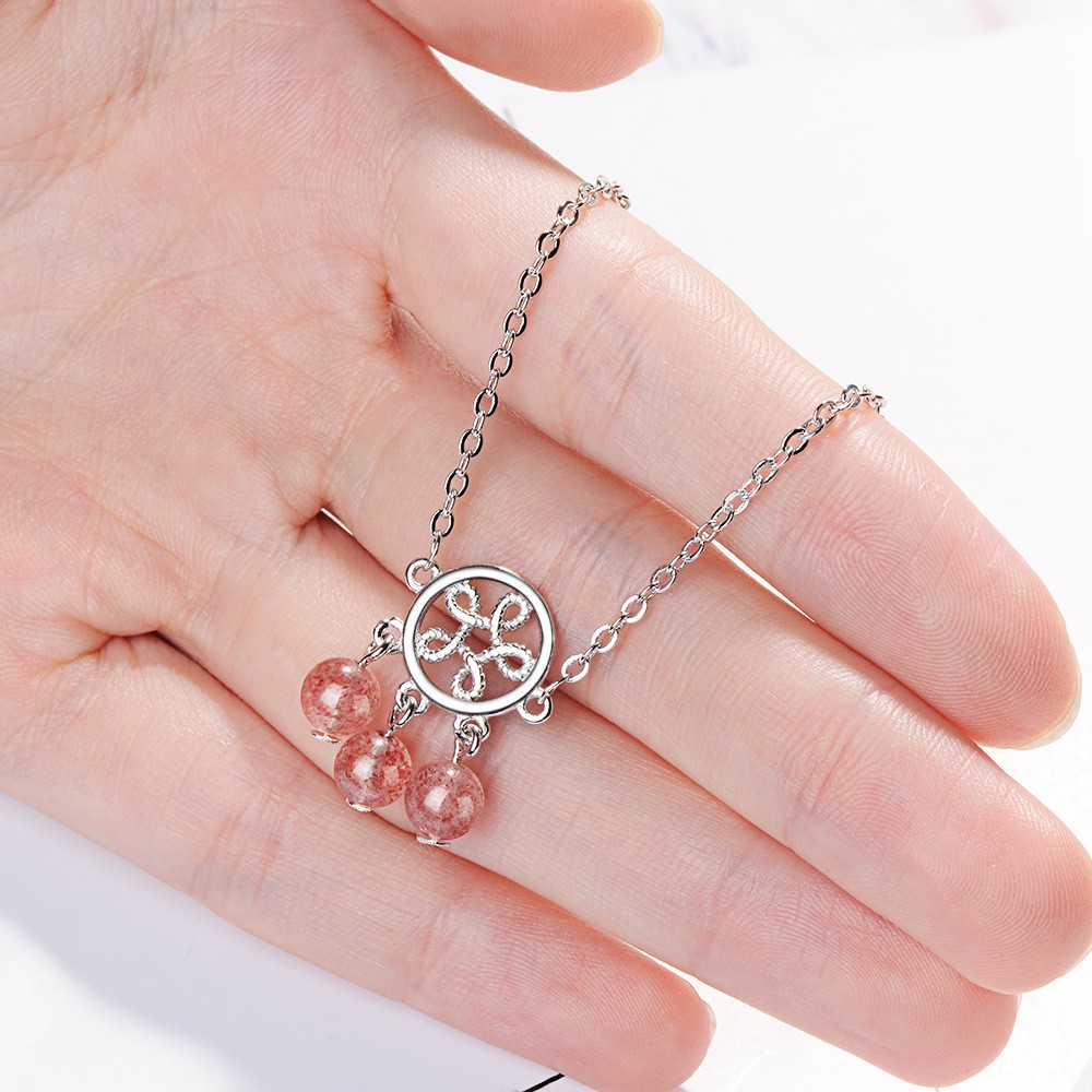 Lắc tay dâu 3 hạt phong cách dân tộc