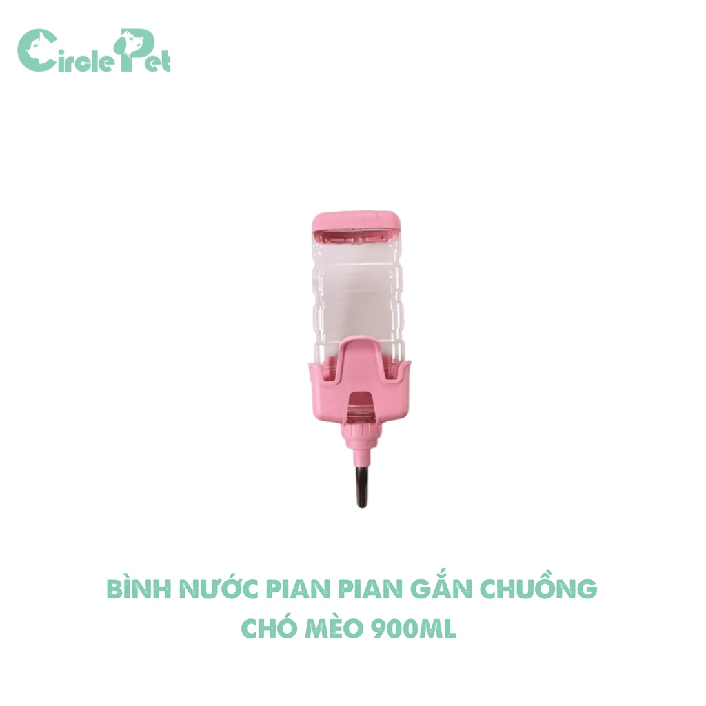 Bình Nước Gắn Chuồng Chó Mèo PIAN PIAN Tiện Lợi, Sạch Sẽ - Circle Pet
