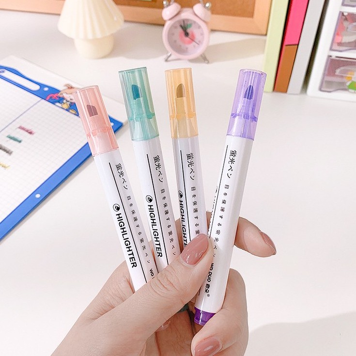 Bút Highlight Mini – Bút Dạ Đánh Dấu Màu Pastel Xinh Xắn Kiểu Hàn AMKO B07