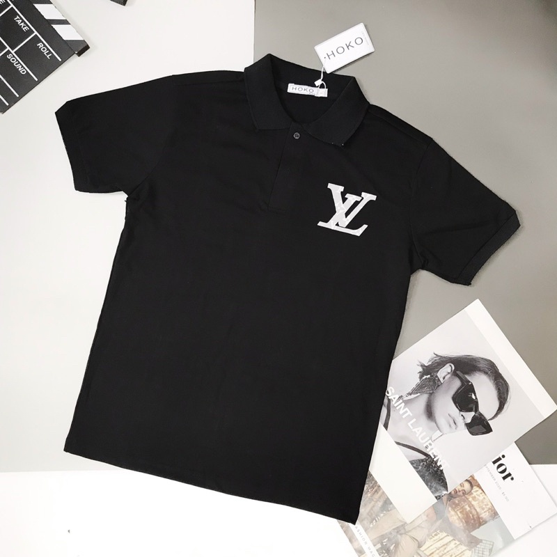 Áo polo nam, áo thun nam cổ trụ phối in hình form dáng chuẩn chất vải thun lạnh cotton thoáng mát