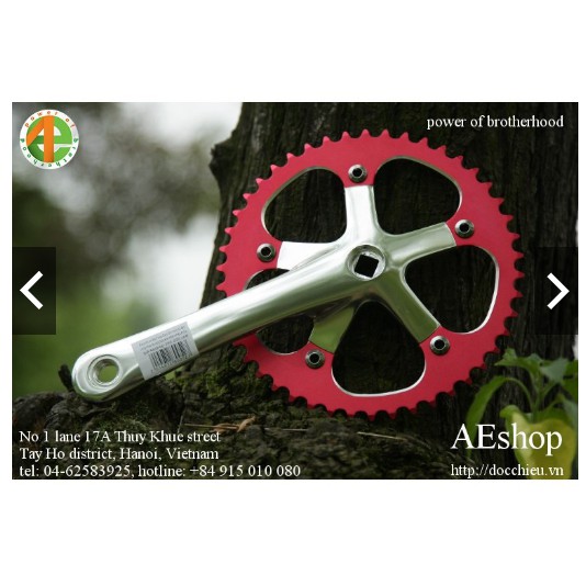 Bộ đùi đĩa xe đạp Fixed Gear đĩa trước xe đạp lòng chảo 46 răng hợp kim nhôm Lasco