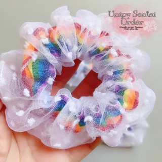 Scrunchies Rainbow | Dây Cột Tóc Cầu Vòng