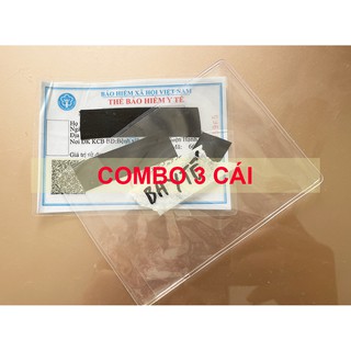 COMBO 3  Túi đựng THẺ BẢO HIỂM Y TẾ và giấy tờ khổ A7 bằng nhựa dẻo PVC 3B232
