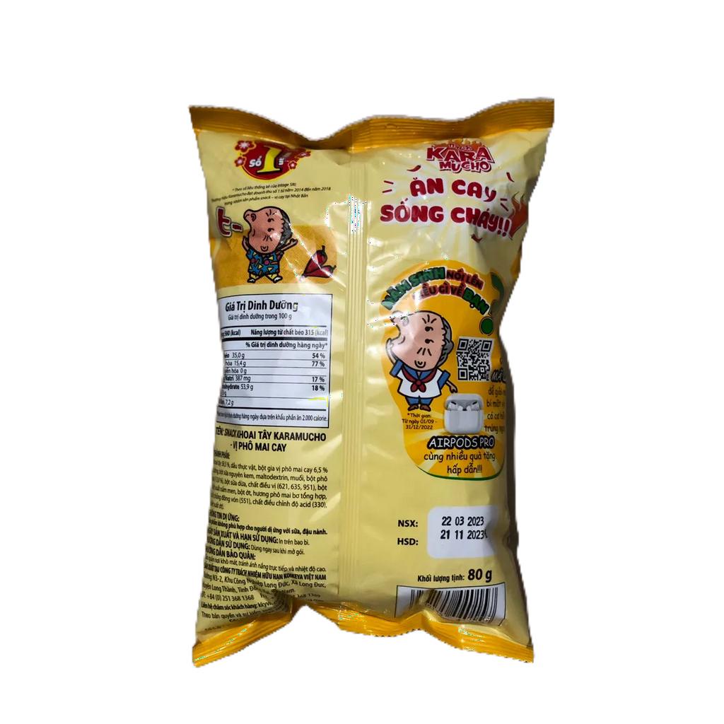 Snack Karamucho Khoai tây vị Phô mai 80gr