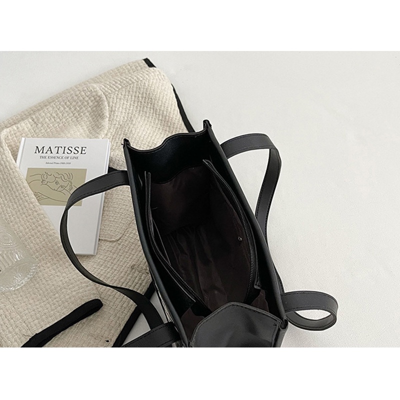 Túi xách đeo vai da pu mềm kẻ sọc cỡ lớn thời trang cho nữ IELGY