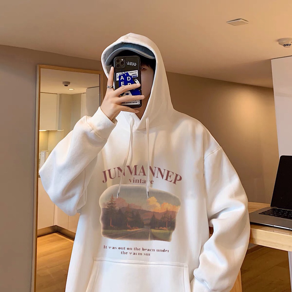 Áo khoác hoodie nỉ bông cotton unisex dưới 70kg tabistore - Áo hoodie Jinmannep | BigBuy360 - bigbuy360.vn