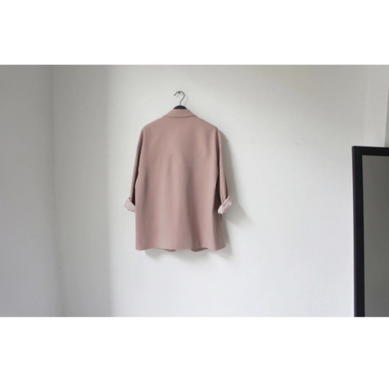 Áo blazer nữ màu hồng vải tuyết mưa cao cấp xuất dư | BigBuy360 - bigbuy360.vn