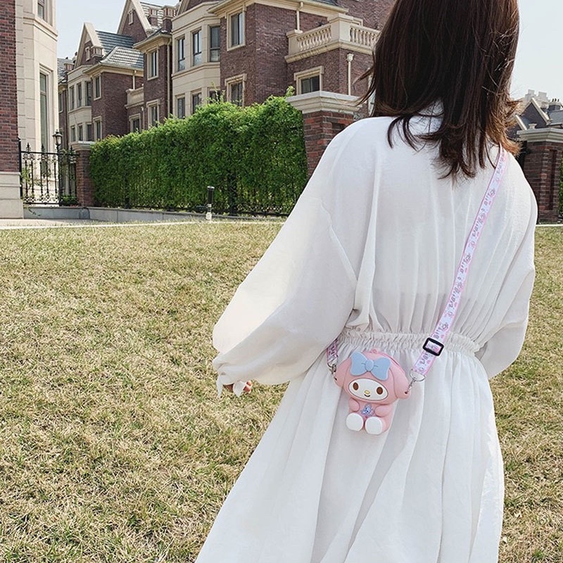 Túi Đeo Chéo Silicon Hình Cinnamoroll Dễ Thương Cho Bé Gái