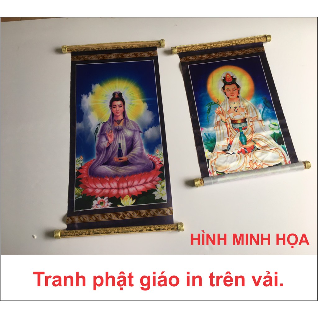 Tranh thờ treo tường phật Quan Âm Tứ Thủ, tranh thangka treo tường VST-46