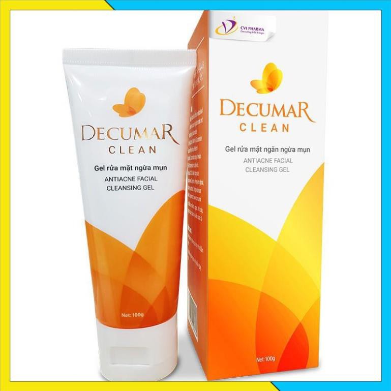 Gel rửa mặt Decumar Clean, sữa rửa mặt kiềm nhờn, giảm mụn