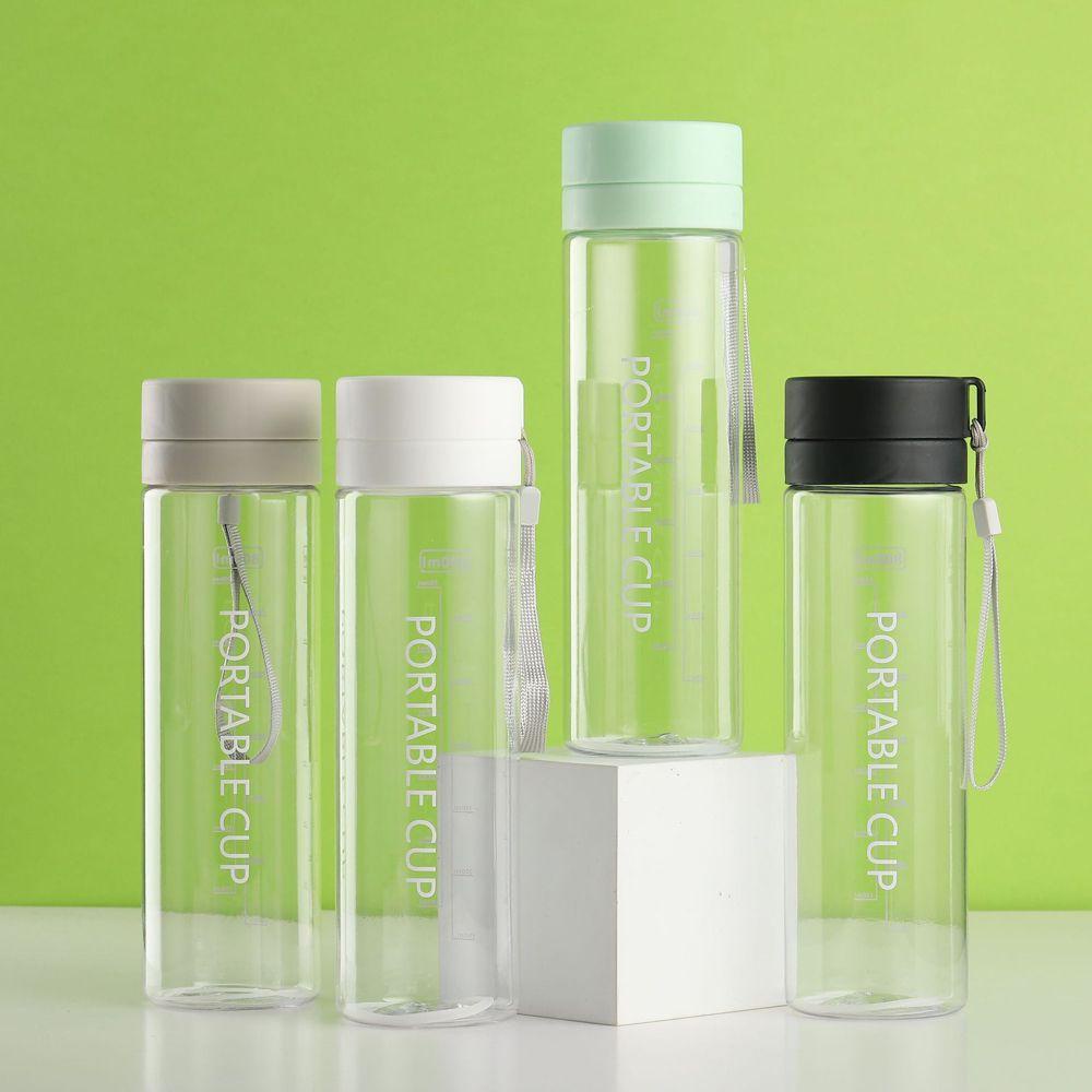 Bình Nước Trong Suốt Dung Tích 800ml / 600ml Tiện Dụng Mang Theo Du Lịch