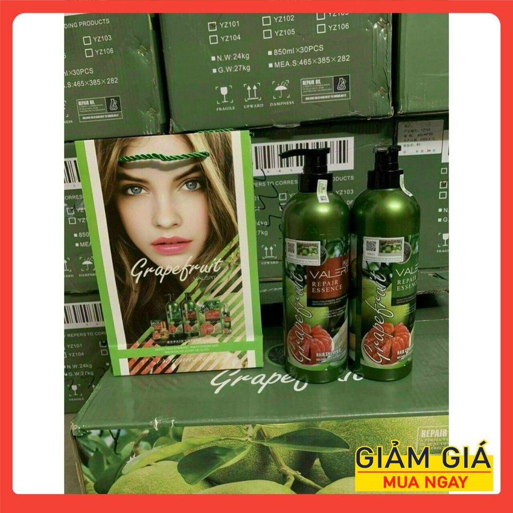 Dầu gội đầu bưởi đỏ cao cấp_1cặp 1 gội và 1 xả