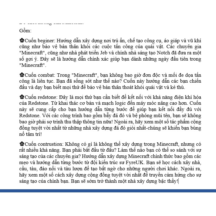 Đồ chơi handbook minecraft - Bí kíp quan trọng cho các fan Minecraft - chính hãng Mojang