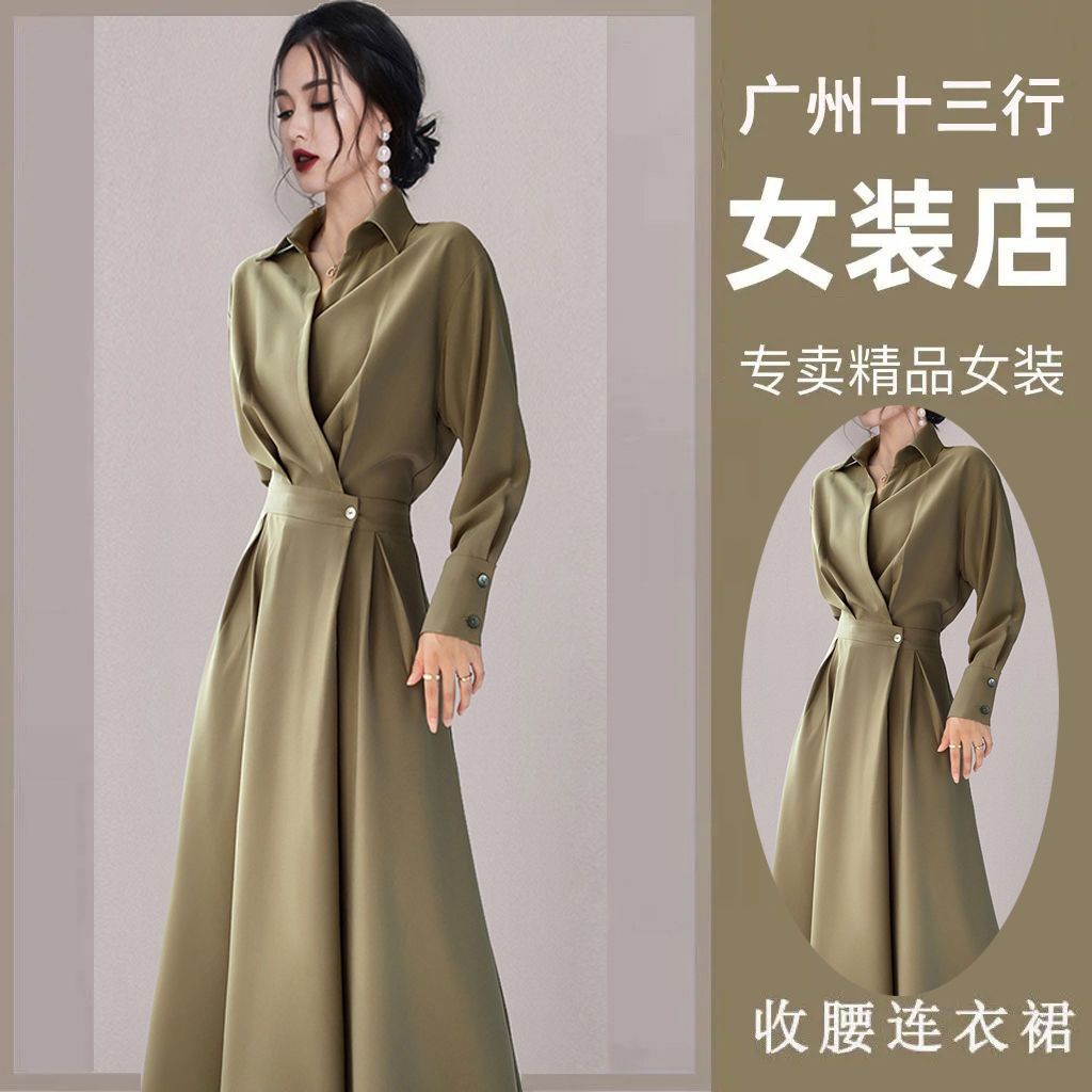 Đầm Satin Dài Tay Thời Trang Pháp 2022 Chất Lượng