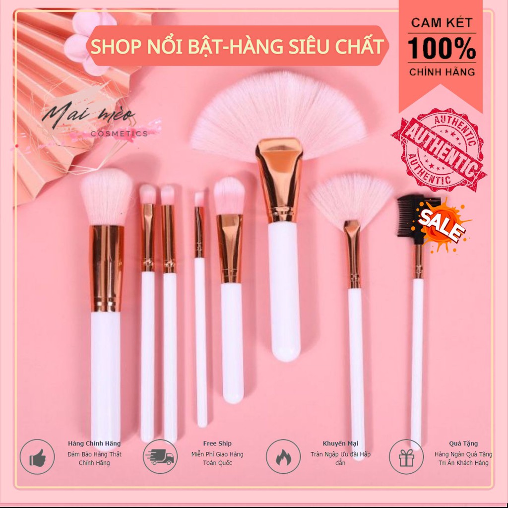 [𝓕𝓻𝓮𝓮𝓼𝓱𝓲𝓹] Cọ trang điểm - Bộ cọ trang điểm nine9 beauty lông mịn ,cọ mắt/môi/má/mặt [𝓜𝓪𝓲 𝓶𝓮𝓸]