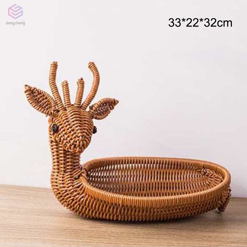 Giỏ Đan Mây Đựng Trái Cây/Rau Củ Hình Động Vật Dễ Thương