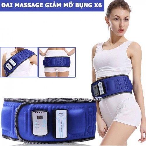 Đai massage giảm mỡ bụng X6 pin sạc hồng ngoại - 6 moter