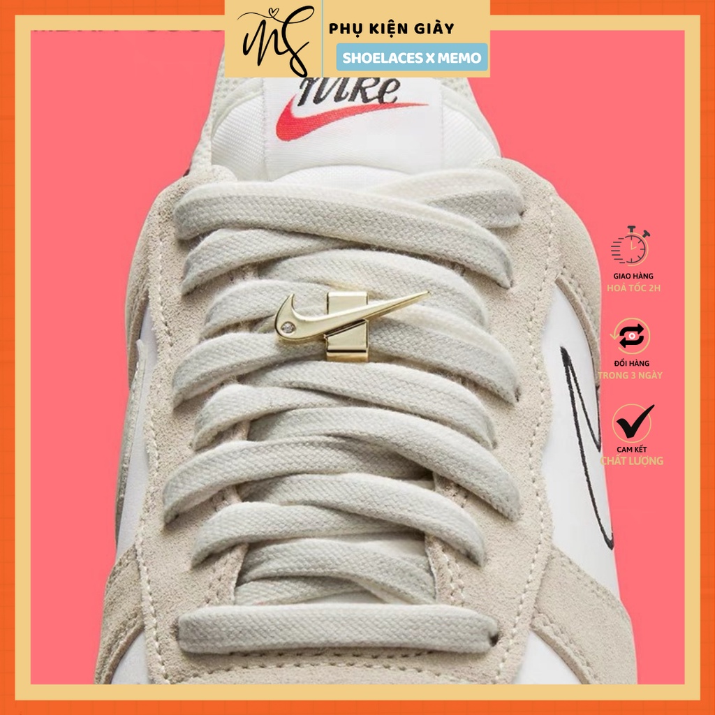 Phụ kiện giày lacetags logo swoosh Nike Dunk High First Use