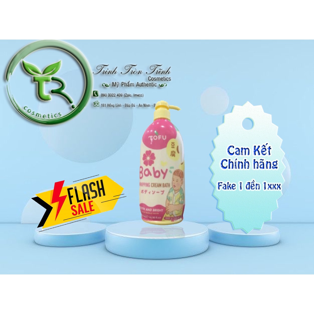 Kem tắm cho trẻ em Tofu Baby Whipping Cream Bath Thái Lan 500ml
