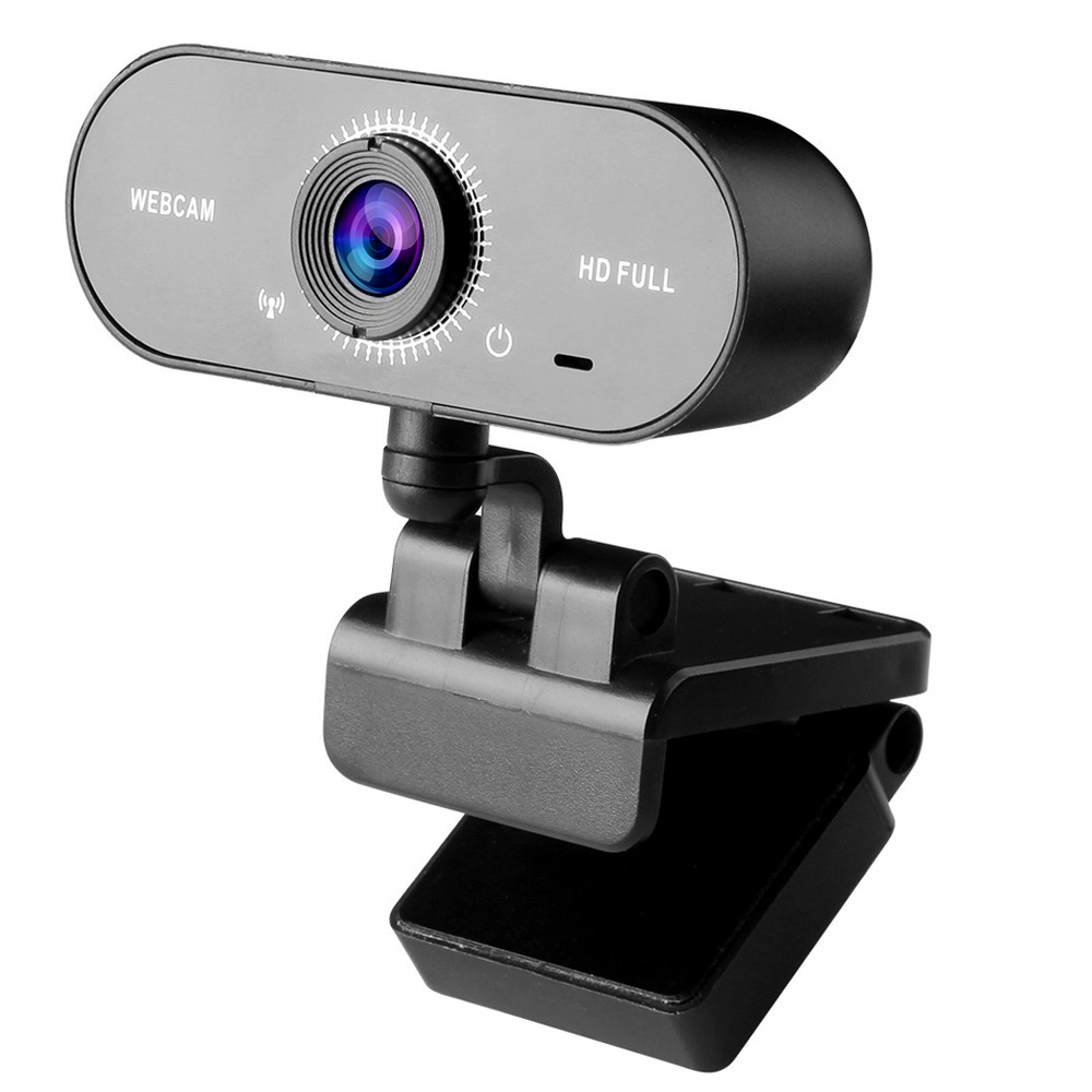 Webcam USB 2K màu đen có kẹp chống tiếng ồn tùy chỉnh tiện dụng | BigBuy360 - bigbuy360.vn
