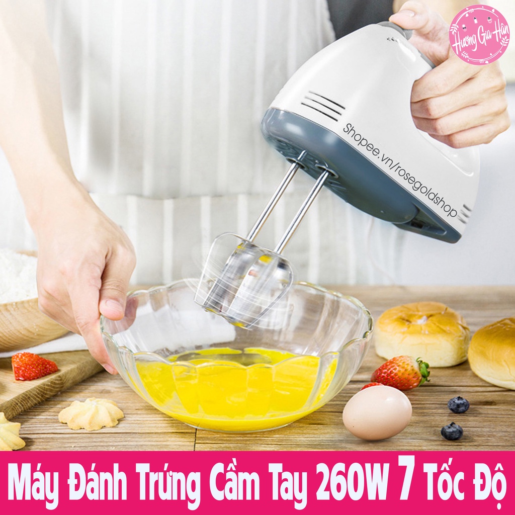 Máy Đánh Trứng Cầm Tay Scarlett 260W 7 Tốc Độ Kèm 2 Que Đánh Trứng, 2 Que Đánh Bột