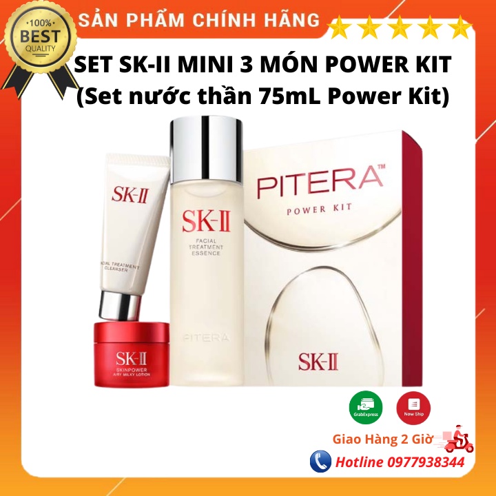 Set mini skii/ sk2/ sk-ii Pitera Power kit, set mini gồm 3 món chính hãng, nội địa Nhật