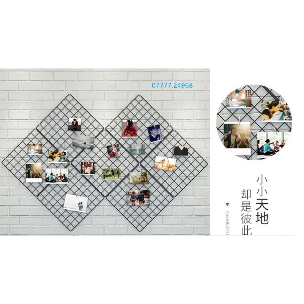 1 khung lưới sắt decor 35*35 cm treo ảnh nghệ thuât-trang trí quán cà phê | BigBuy360 - bigbuy360.vn