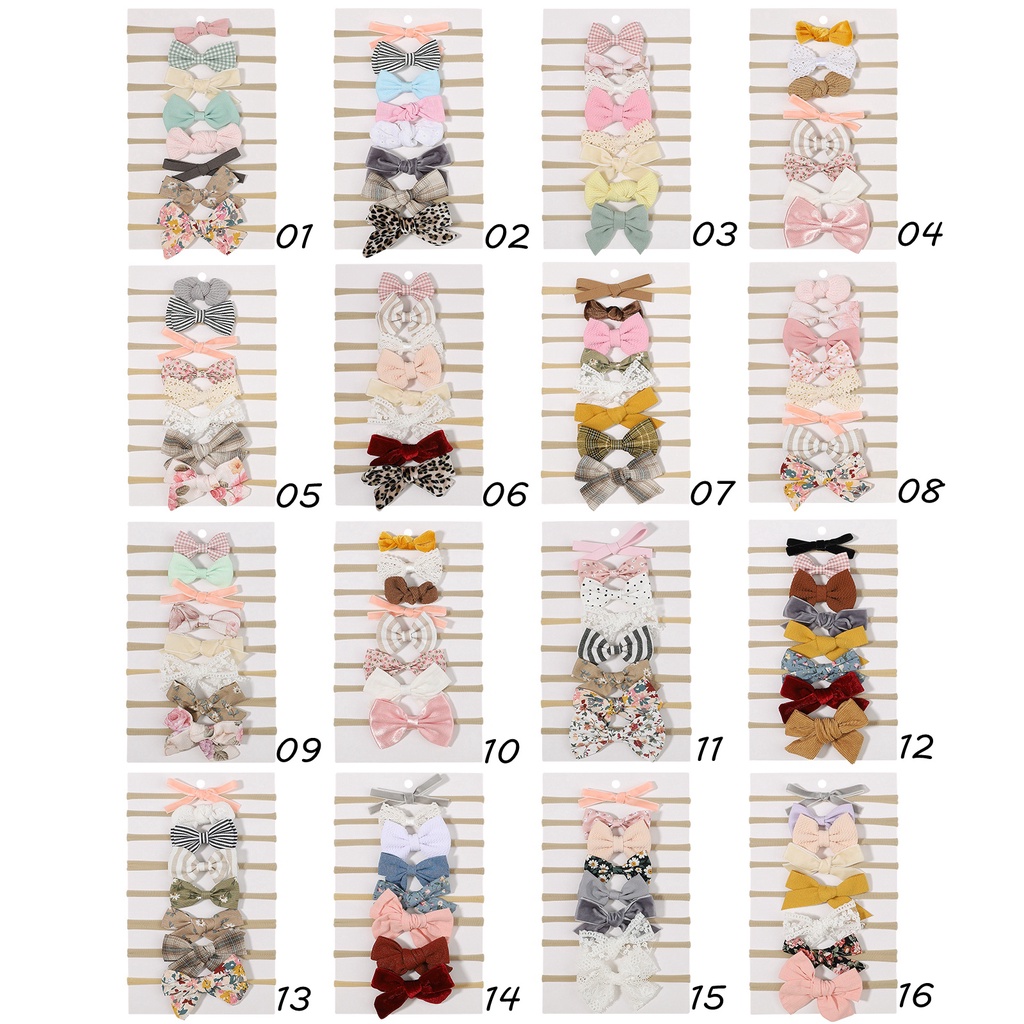 Set 8 băng đô nơ KIDSBOWS xinh xắn dành cho bé gái