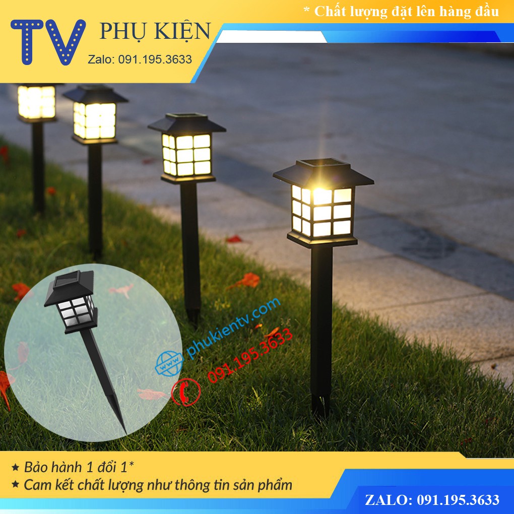 Đèn Sân Vườn Trang Trí Năng Lượng Mặt Trời - Hoạt Động Tự Động Tự Sáng Khi Trời Tối - Chống Nước Chuẩn IP65