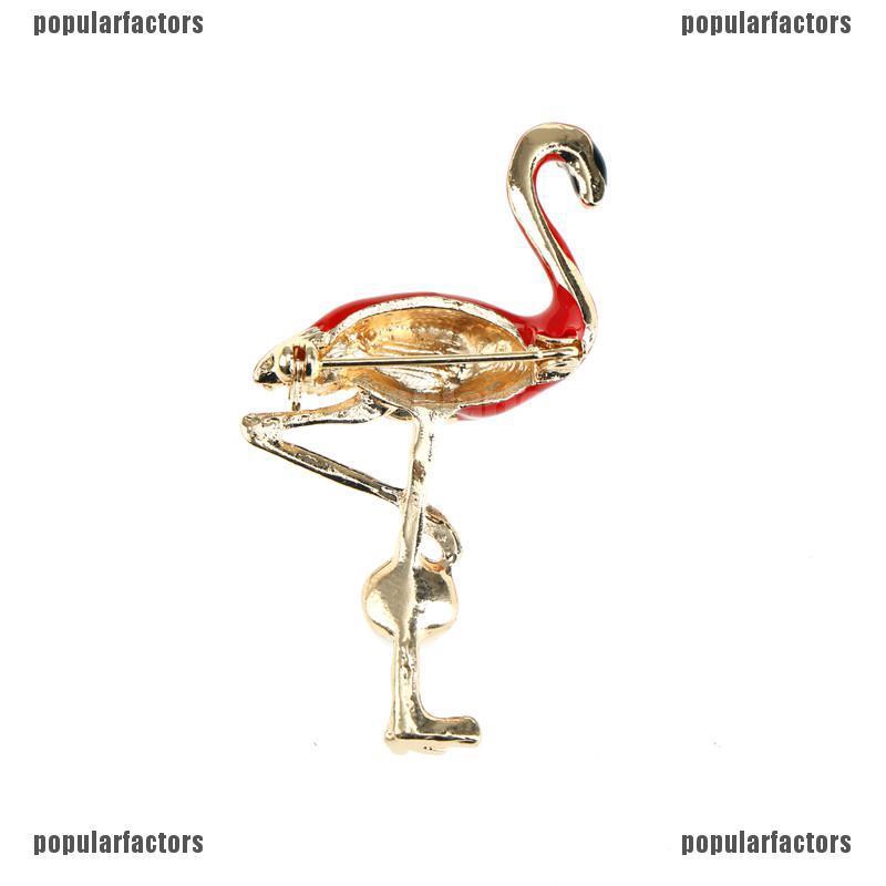 Ghim Cài Áo Hình Chim Hồng Hạc Thời Trang Unisex