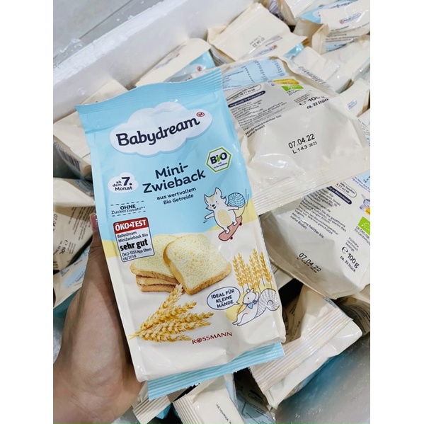 Bánh Mì Khô Hữu Cơ Babydream 100g cho bé ăn dặm 7m+