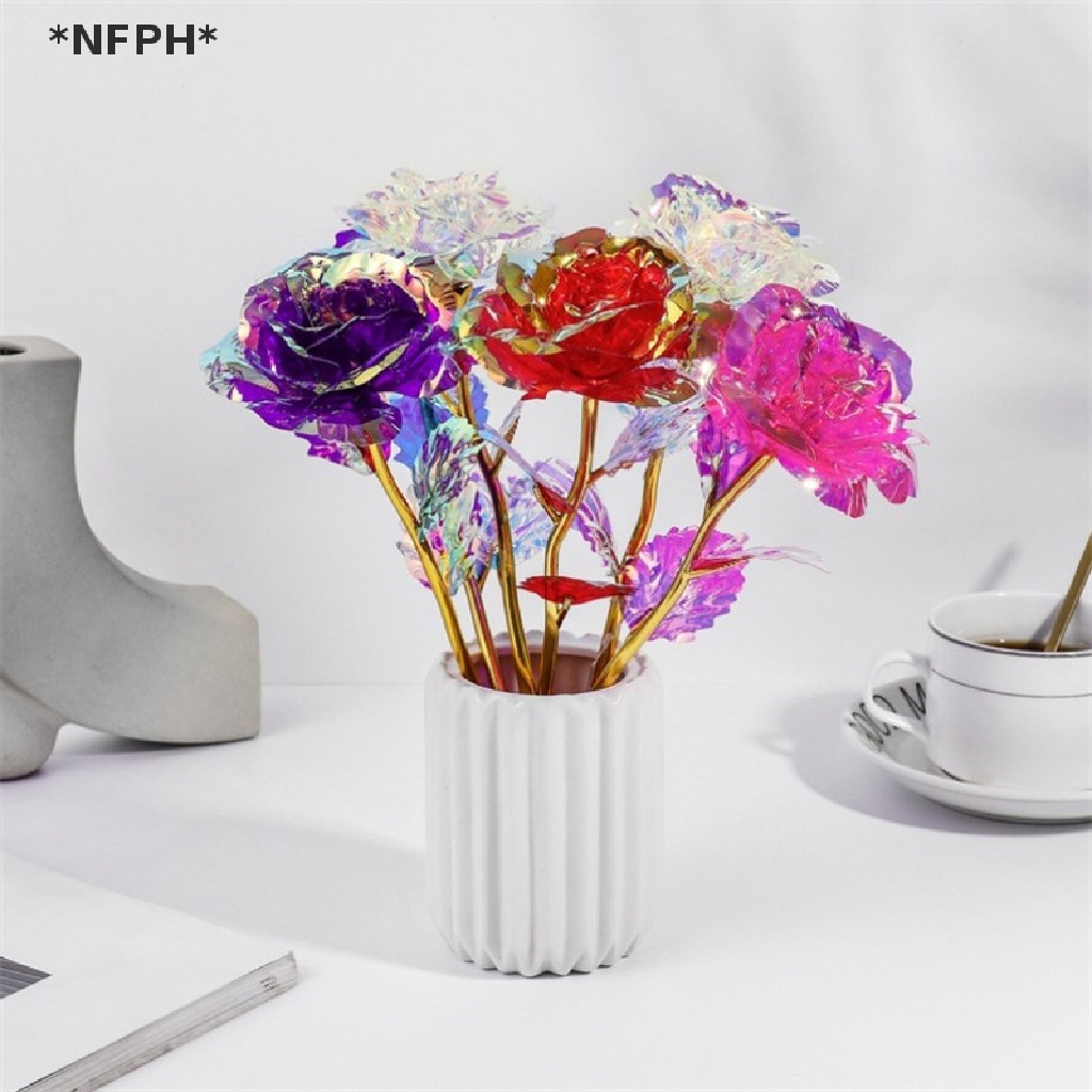 [NFPH] Quà Tặng Ngày Lễ Tình Nhân Bằng Lá Nhôm Màu Vàng Hồng Sáng Tạo Lâu Trôi Cho Ngày Cưới Vĩnh Cửu