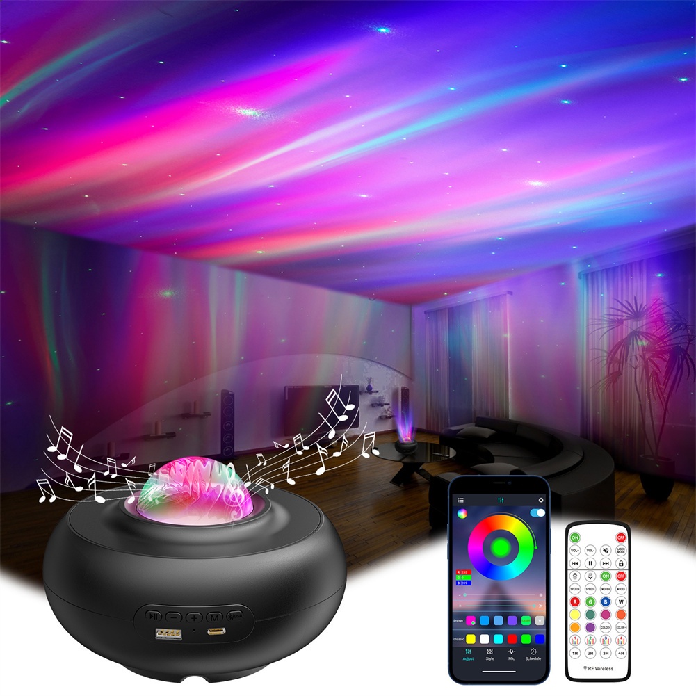 Hàng có sẵn Đèn ngủ thông minh hình ngôi sao cực quang có nhạc kết nối bluetooth cho phòng ngủ bữa tiệc