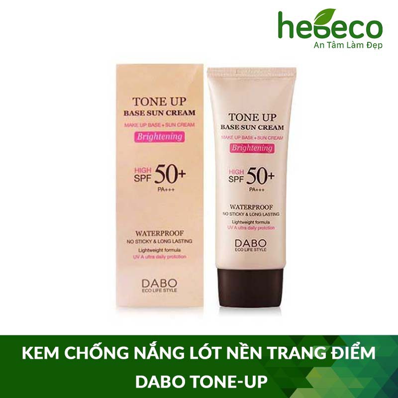 KEM CHỐNG NẮNG, LÓT NỀN TRANG ĐIỂM CÓ KHẢ NĂNG CHỐNG NƯỚC DABO TONE-UP NHẬP KHẨU HÀN QUỐC 70ML