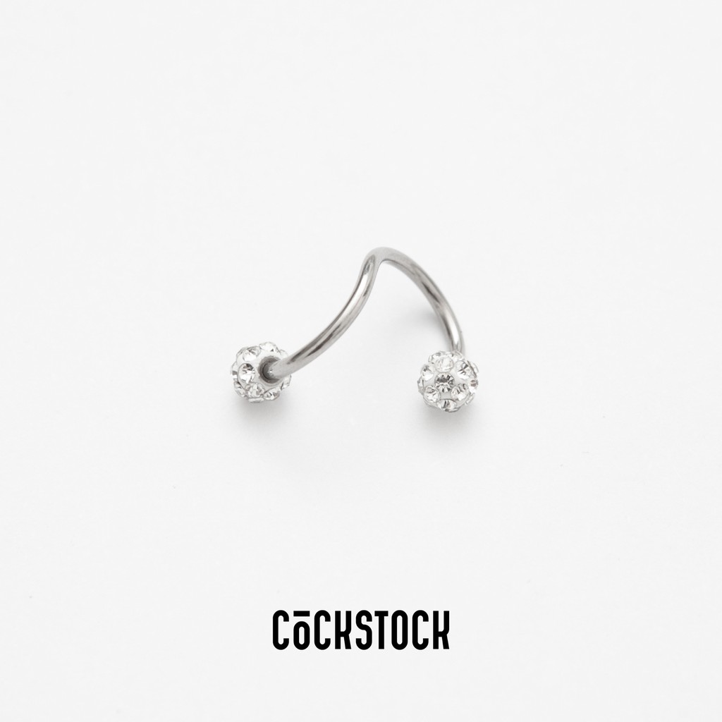 Khuyên tai xoắn đá N-Shaped (giá 1 chiếc)