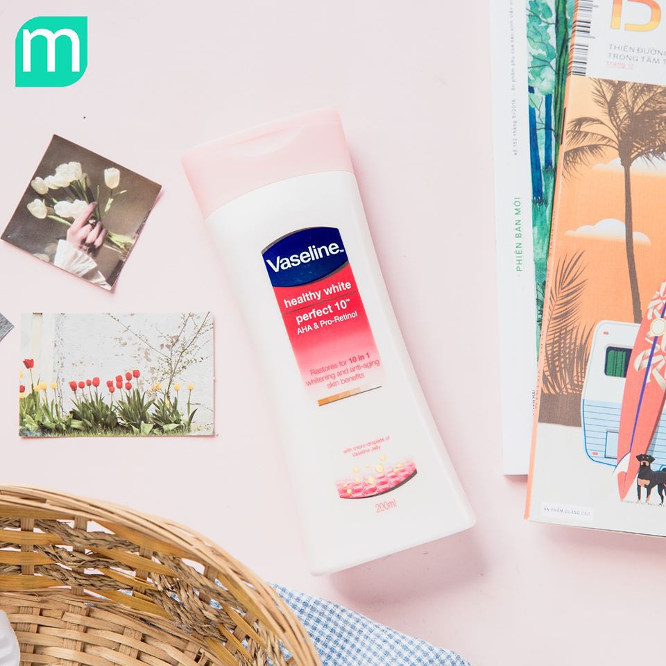 Sữa dưỡng thể trắng da Vaseline Healthy White Perfect 10 | BigBuy360 - bigbuy360.vn