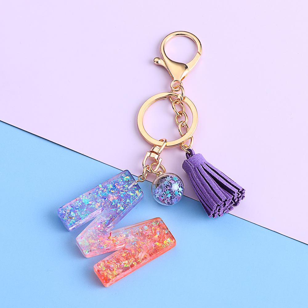 Móc Khóa Nhựa Resin In Chữ Kat1 Nhiều Màu Thời Trang