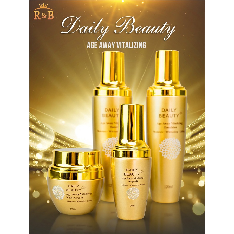 Combo Bộ Tứ Đánh Thức Thanh Xuân Bộ sản phẩm trẻ hóa làn da Daily Beauty Age Away Vitalizing