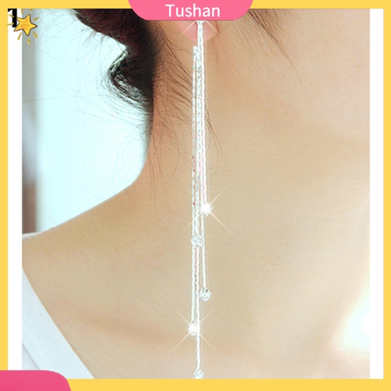 Khuyên tai tua rua đính đá phong cách thanh lịch dành cho nữ