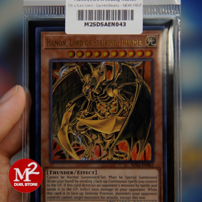 Lá bài Yugioh SDSA-EN043 Hamon, Lord of Striking Thunder - Ultra Rare - Đóng gói theo tiêu chuẩn M2SCCQ-Lite