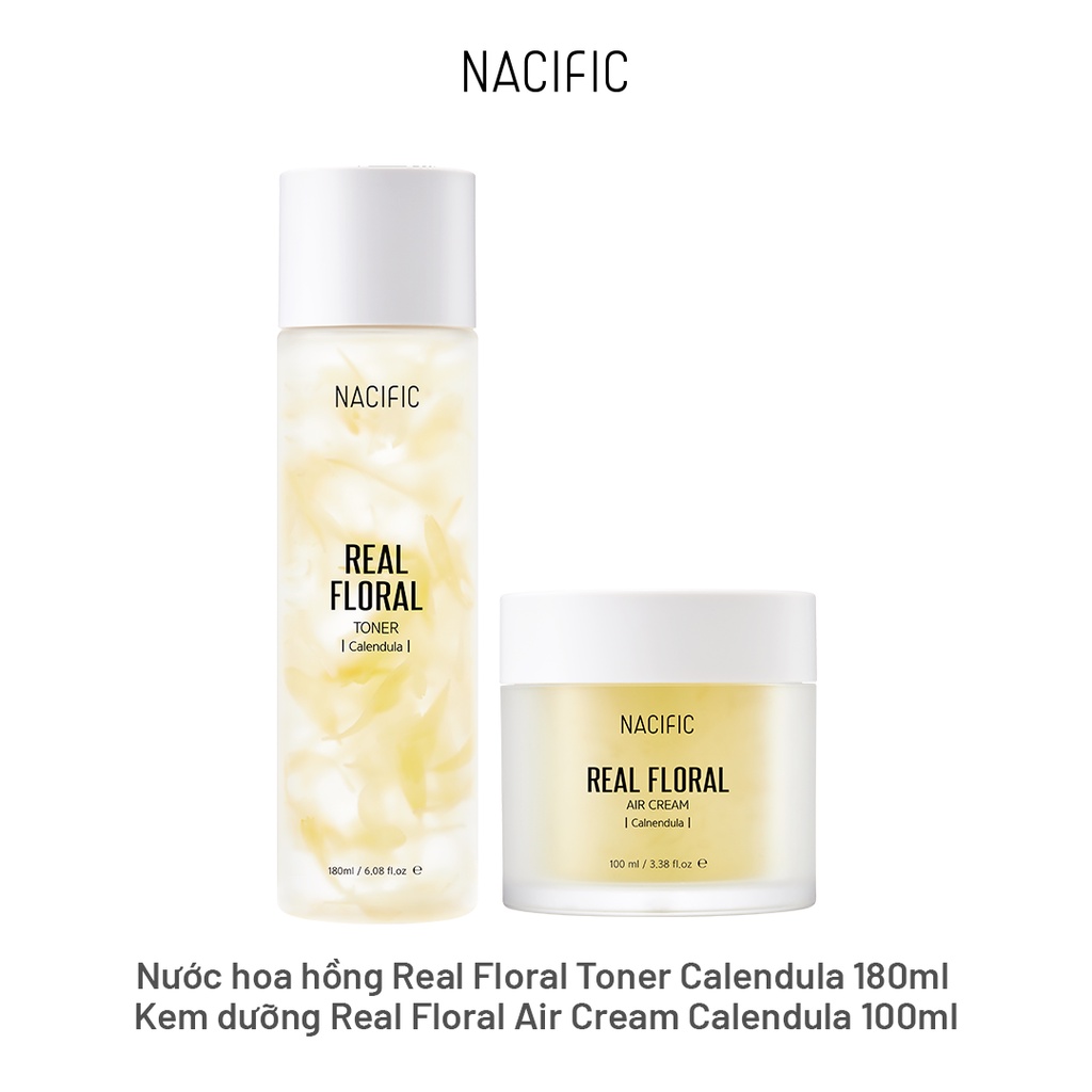 Combo nước hoa hồng Calendula 180ml và kem dưỡng Calendula 100ml