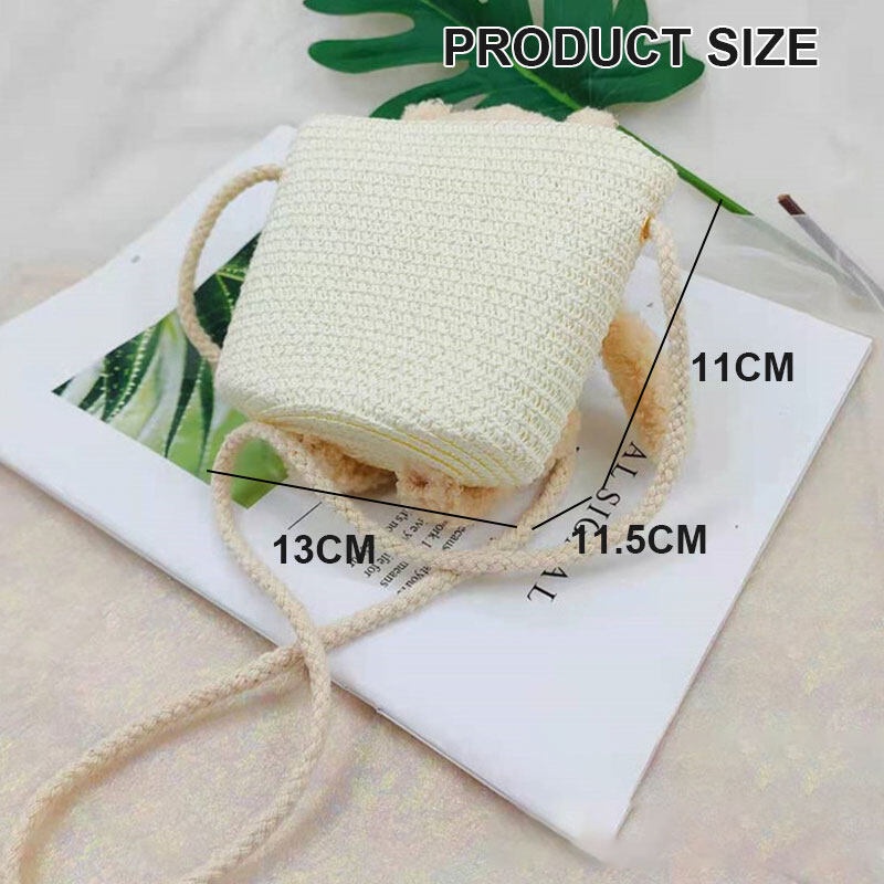 Túi cói YAZHOULONG hình chú thỏ dễ thương cho nữ