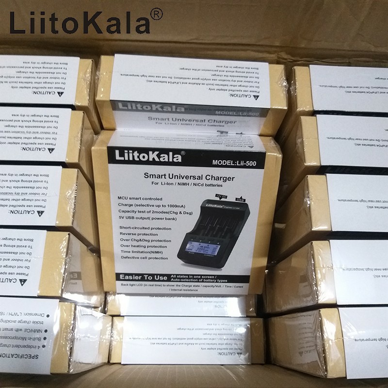 Bộ sạc pin Đa năng cao cấp Liitokala lii-500 cho pin 18650,AA,AAA, có tes dung lượng,nội trở,làm sạc dự phòng
