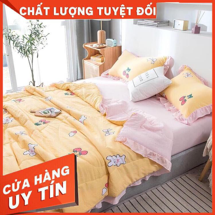 [SIÊU GIẢM GIÁ ĐẦU MÙA ĐÔNG] SIÊU PHẨM - Chăn ga gối COTTON Đũi bèo (NHIỀU MẪU)