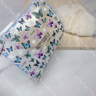 Sticker nail lụa bướm 5D LADURA
