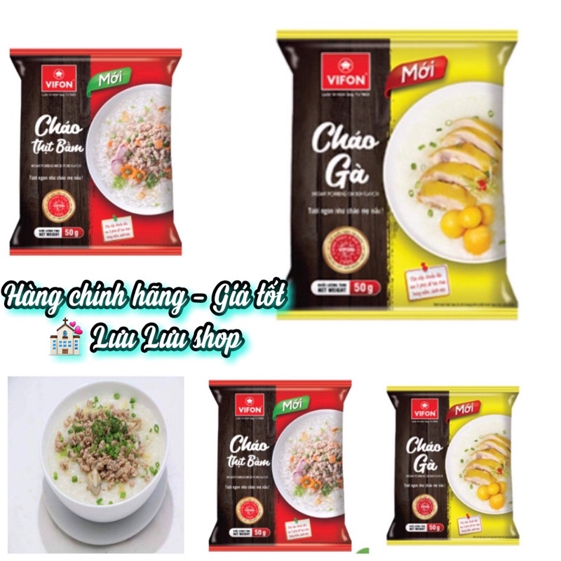 Cháo ăn liền Vifon vị thịt bằm/ gà /cá gói 50gr