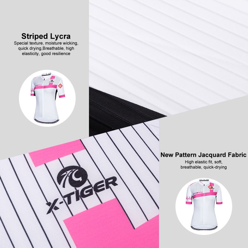 Áo đạp xe X-TIGER ngắn tay thoáng khí thời trang mùa hè dành cho nữ