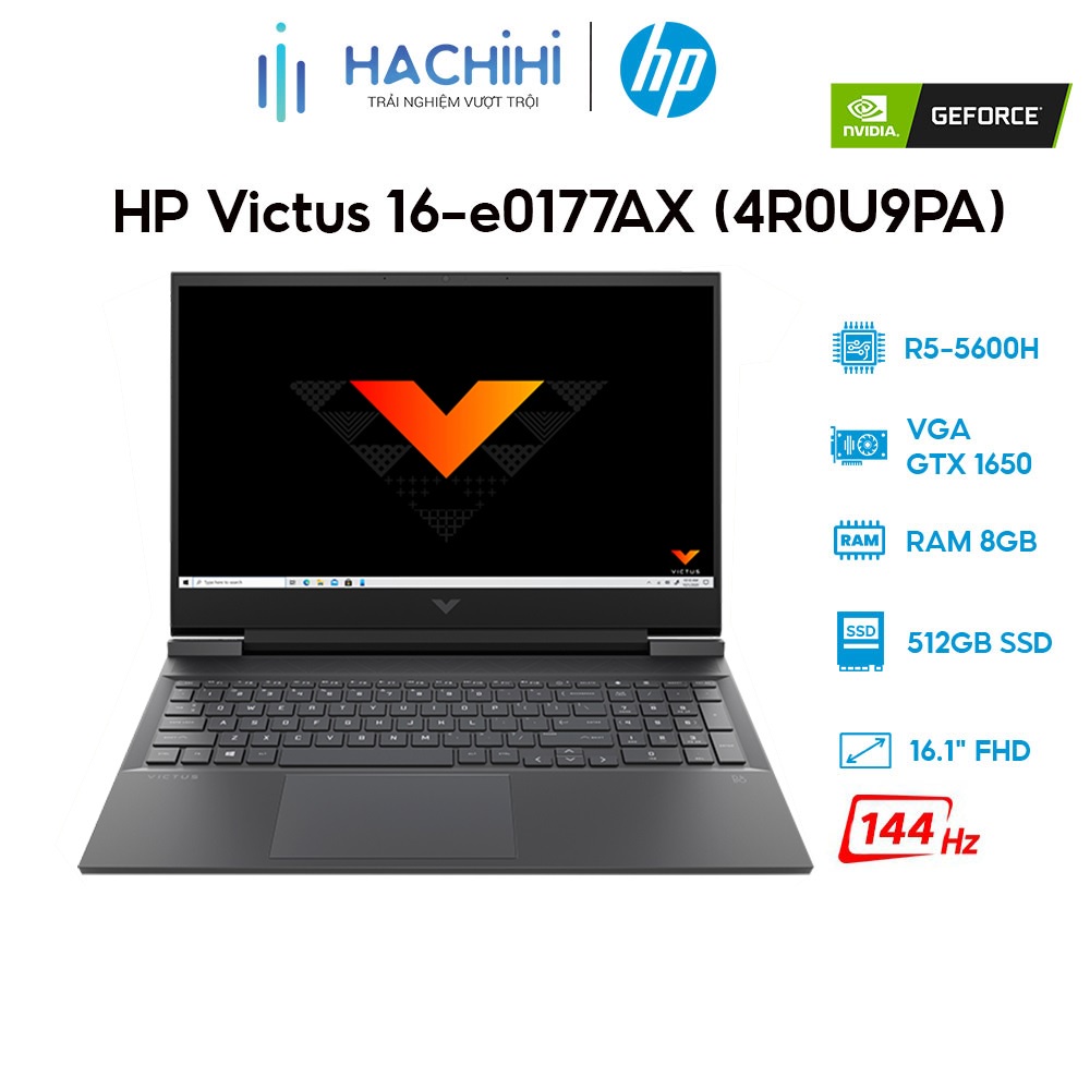 Laptop HP Victus 16-e0177AX (4R0U9PA) R5-5600H 8GB 512GB VGA GTX 1650 4GB 16.1' 144Hz